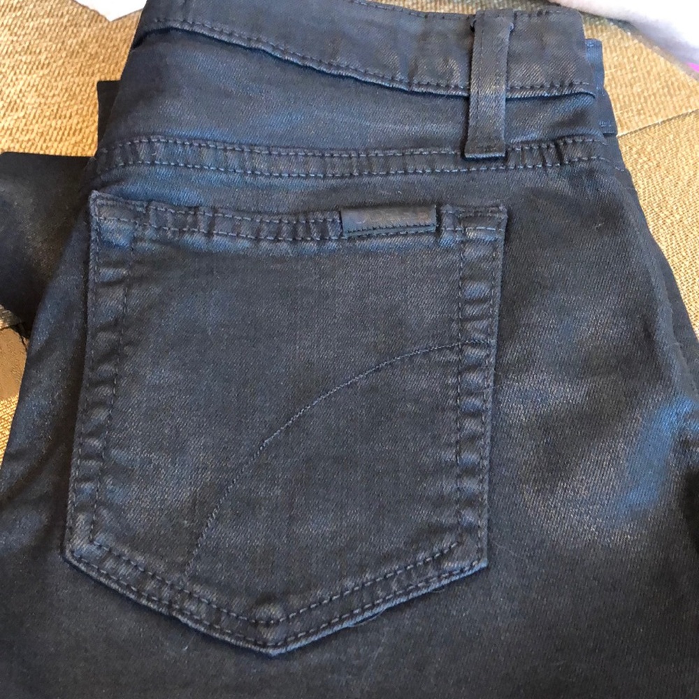 Black waxed Joe’s skinny jeans never worn